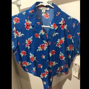 Adam Levine Brand Floral Crop Top